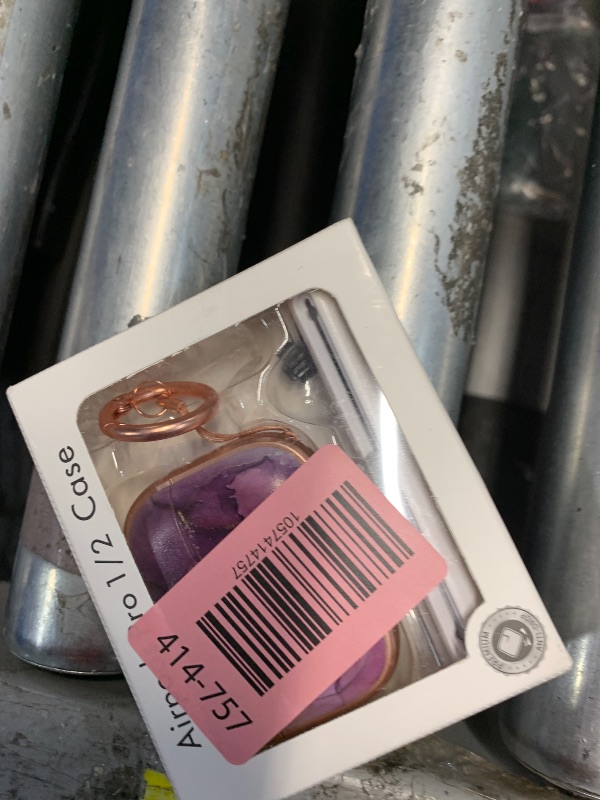 Photo 1 of ?with Safety Lock? for AirPods Pro 2nd/1st Generation Case Cover, Cute Floral AirPod Pro 2 Case Hard iPod Pro Cases for Women Girly (2023 USB-C/2022/2019) - Purple Gold Marble