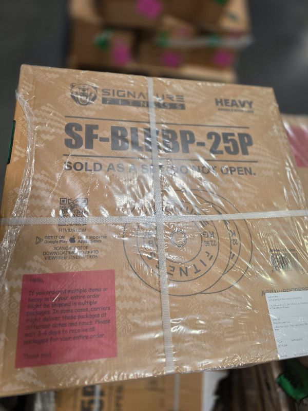 Photo 1 of ***FACTORY SEALED***
Fitvids 2" Olympic Bumper Plate Weight Plates with Steel Hub, 25LB, Pair