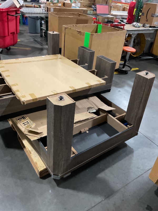 Photo 1 of ***need truck for pickup**.
Hathaway Newport 7 Foot Dining Pool Table Combo with Game Accessories, & 2 Benches – Multifunctional Billiards Table with Ping Pong & Dining Top - Rustic Gray Finish, Blue Felt, Chrome Accents