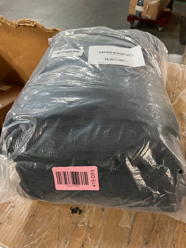 Photo 1 of [WindscreenSupplyCo] 60-70% 8 FT X 16 FT Mesh Tarp/Shade Cloth 9-Needle Knitted Heavy Duty Black with Grommets for Green House, Garden, pergola, Pools, Dump Truck - MT0816BLKX1