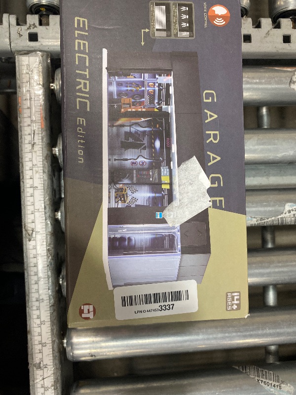 Photo 1 of 1:64 Scale Diecast Model Car Display display cabinet for hot wheel storage with LED lights, voice controlled stackable electric garage, 3 replaceable scene parking lot background models(Black)