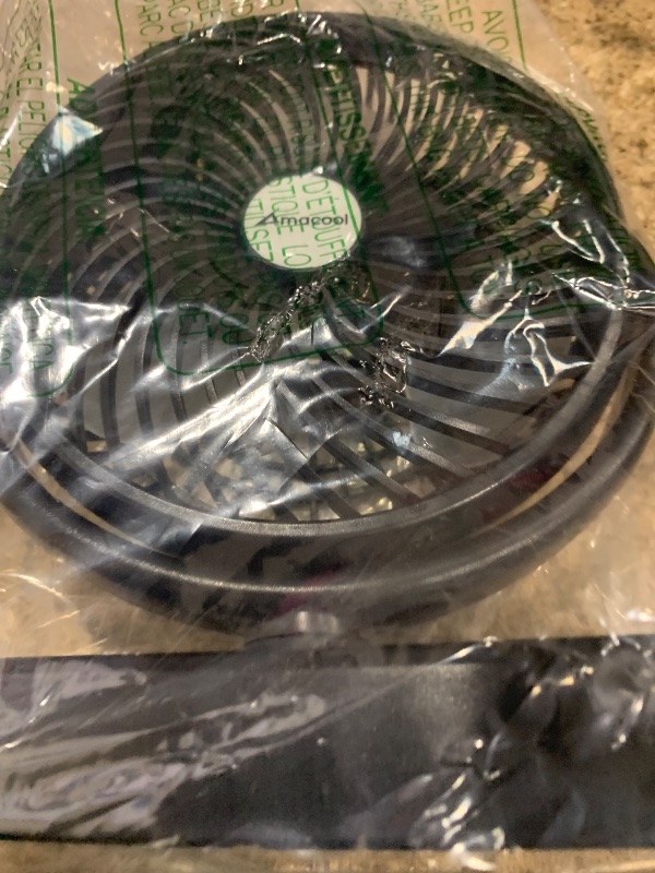 Photo 1 of 10000mAh Battery Operated Camping Fan with LED Light-7 inch USB Fan with Hanging Hook for Tent Car RV Hurricane Emergency Outage