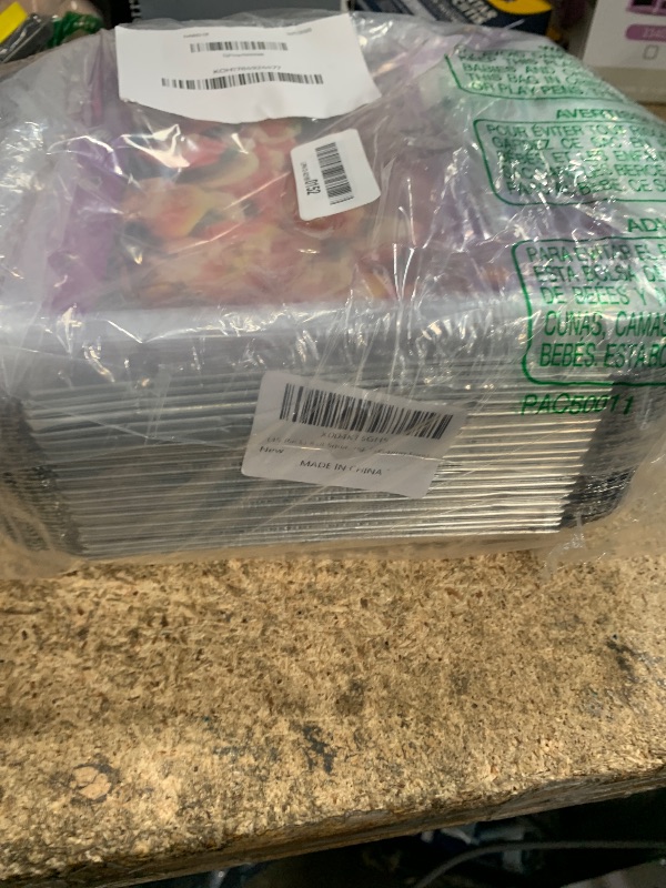 Photo 1 of (35 Pack) 8x8 Square Aluminum Baking Cake Pans with Clear Plastic Lids - Foil Pans with Lids - Disposable Food Containers Great for Cooking, Heating, Storing, Prepping Food