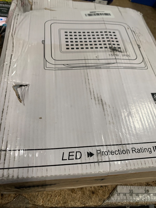 Photo 1 of (used)(unknown if incomplete) Gopretty 150W Warm White Outdoor LED Flood Lights, 3000K 18000LM IP66 Waterproof 2 Pack