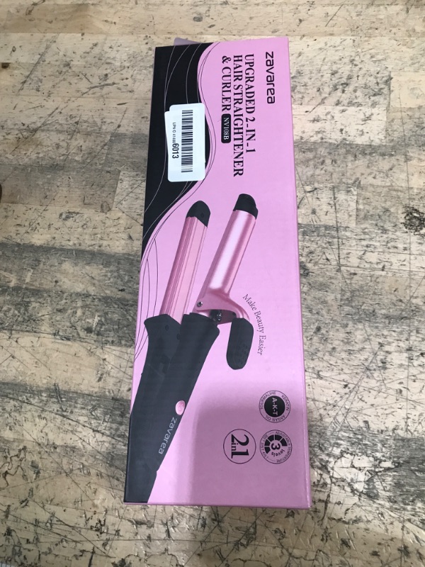 Photo 1 of 1 Inch Travel Curling Iron & Straightener: Dual Voltage Curling Iron, 2 in 1 for European Travel with 3 Temp Adjustments| Auto Shut-Off| Ceramic Coating