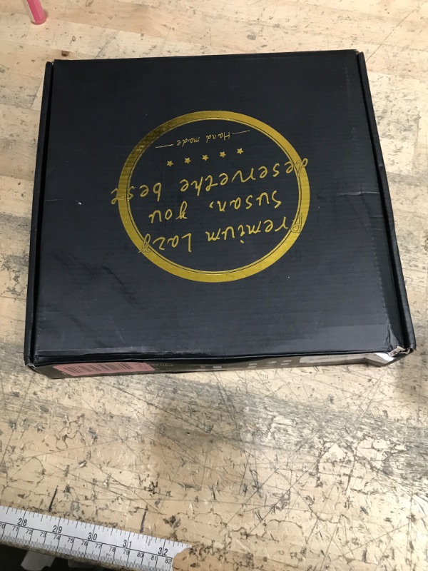 Photo 1 of 10" Oak Wood Lazy Susan Turntable Organizer, Lazy Susan for Cabinet Dining Table Pantry Kitchen Countertop Spice Bathroom Vanity Tray for Counter Dresser Sink Soap Holder Coffee Table Bar Decor Black