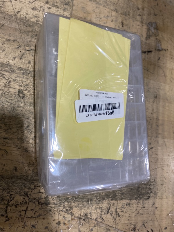 Photo 1 of 2 Pack 24 Grids Clear Plastic Organizer Box, Storage Container with Adjustable Divider, Craft and Bead Storage Organizer Box for DIY Jewelry Tackles with 2 Sheets Label Stickers