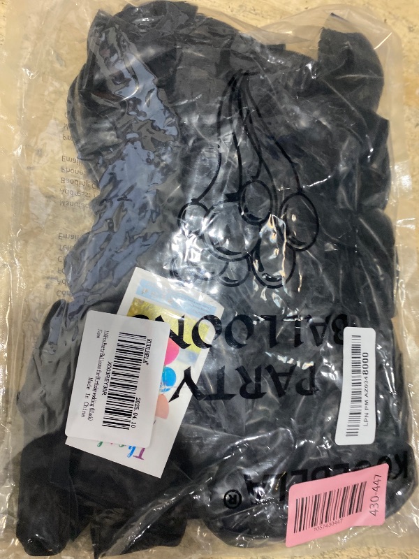 Photo 1 of 110pcs Black Balloon 12 inch, Black Latex Balloons for Birthday Party Baby Shower Wedding(with 2 Ribbons).