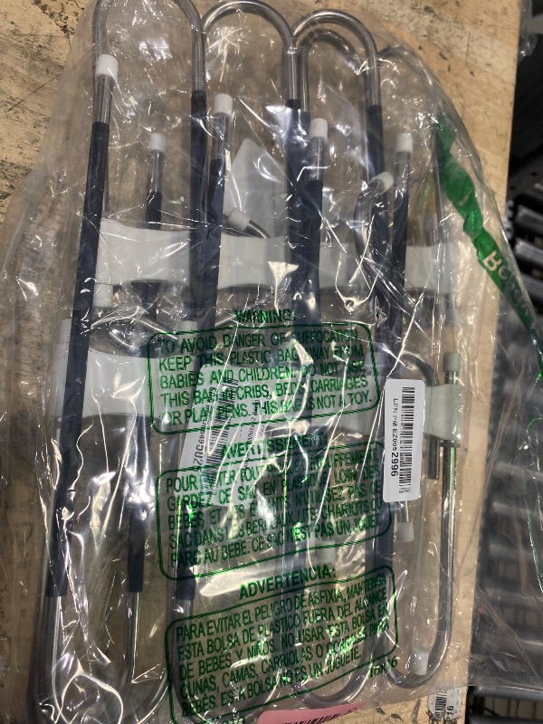 Photo 1 of **HAS MINOR DAMAGE**  Kalimdor Pants Hangers 2 Pack Space Saving Metal Closet Organizer,Clothes Pants Hangers,Anti-Slip Design,Closet Organizers and Storage for Pants Jeans Skirts Scarf Legging