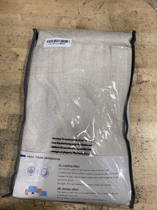 Photo 1 of 100% Blackout Shield Linen Blackout Curtains for Bedroom 84 Inches Long, Back Tab/Rod Pocket Living Room Drapes, Thermal Insulated Blackout Curtains 2 Panels Set, 50" W x 84" L, Cream