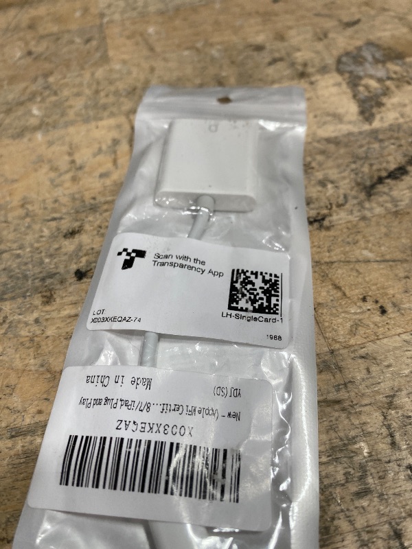 Photo 1 of (Apple MFi Certified) Lightning to SD Card Camera Reader for iPhone,Trail Camera Viewer SD Memory Card Reader Adapter Compatible with iPhone 14/13/12/11/XS/XR/X/8/7/iPad,Plug and Play