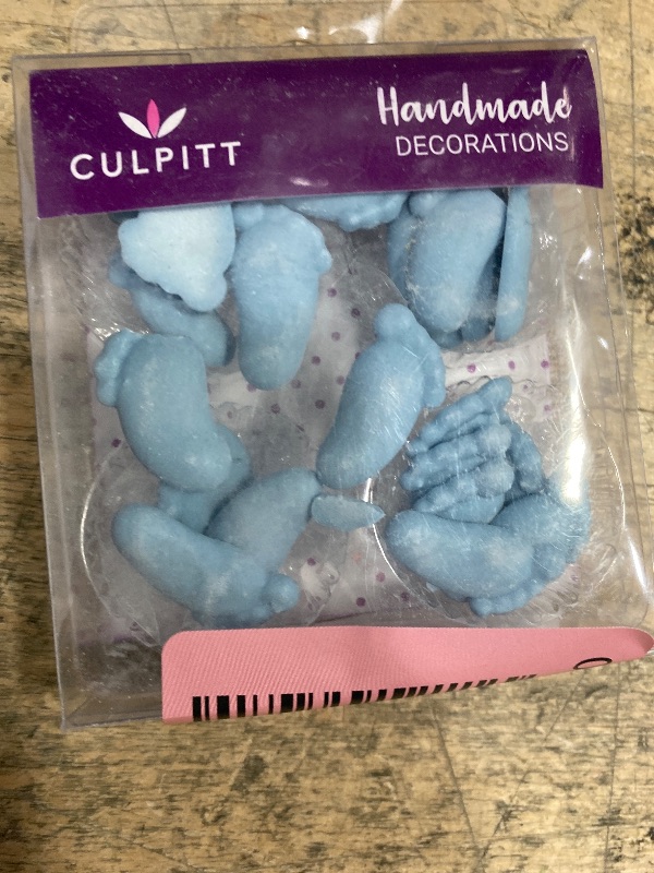 Photo 1 of 1 X Baby Feet Cake Decorations - Blue