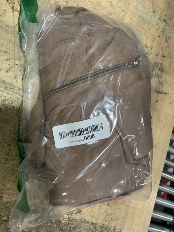 Photo 1 of ***POSSIBLY RUNS BIG****  MASCOMODA Womens Two Piece Outfits 2025 Summer Short Sleeve Quarter Zip Pullover Tops Jogger Pants Tracksuit Loungewear Set(Dark Khaki,Medium)