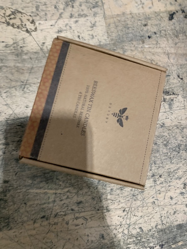 Photo 1 of **PARTIAL SET 3** DEYBBY Pure Beeswax Emergency Candle Set of 4 - Natural Honey Scented Travel Tin