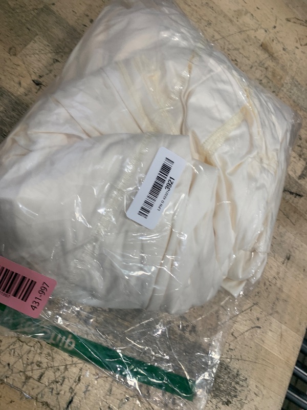 Photo 1 of 10x10ft Wrinkle Free Ivory Backdrop Curtain for Parties Soft Fabric Drapes Wedding Ivory Curtain Backdrop for Birthday Party Decorations Background for Photography 5x10ft,2 Panels