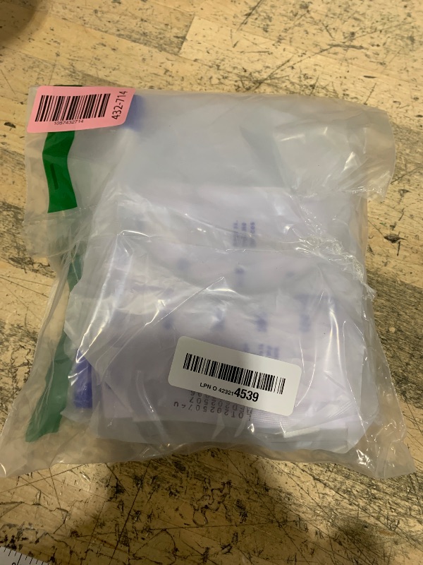 Photo 1 of 3 Pack Easy-Tap Catheter Leg Bag Urinary Drainage Bag, 500ml, Anti-Reflux Valve, Cloth Straps, Easy Flip Drain ?18” Tubing