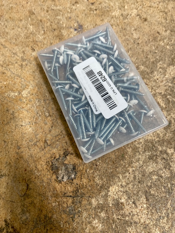Photo 1 of #8 x 1 Wood Screws, Alloy Steel Truss Head Fast Self Tapping Screws, White Head, Full Thread, Screwdriver Bit Included, 100 PCS