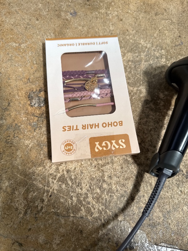 Photo 1 of (damaged) 10 PCS Boho Hair Ties - No-Damage, Stretch Bracelets for Thick & Thin Hair, 5 Styles, Pink