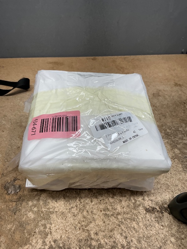 Photo 1 of 2 Pcs Vinyl Fence Post Caps White PVC England Style Post Cap Top Pyramid Square Waterproof UV Resistant Decorative Vinyl Fence Post Caps (5 x 5 Inch)