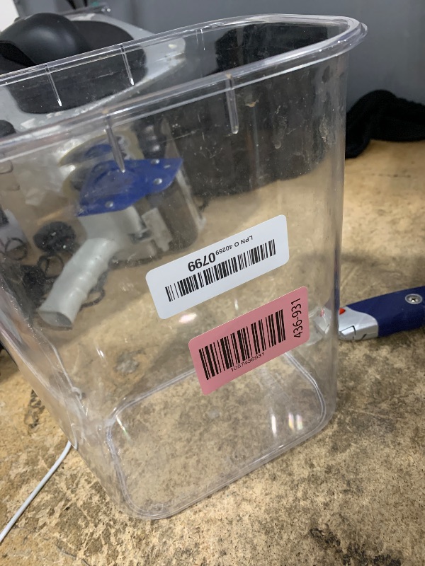 Photo 1 of (missing lid) Rubbermaid Brilliance 16-Cup Airtight Food Storage Container with Lid Clear/Grey - optimal for pantry organization flour sugar and food storage