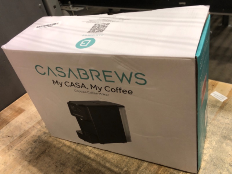 Photo 1 of **POSSIBLY FOR PARTS UNKNOWN DAMAGES/UNTESTED**  CASABREWS CM7036E Espresso Machine for Nespresso Original Pods, 20 Bar Compact Capsule Coffee Machine with 21 oz Removable Water Tank and 4 Brewing Modes, Mini Espresso Maker for Home or Office, Black