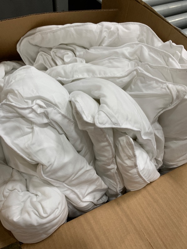 Photo 1 of ***ONLY COMFORTER***Simple Opulence 100% Linen Duvet Cover with Embroidery Border Washed - Button Closure Soft Breathable Farmhouse - White, Queen Size