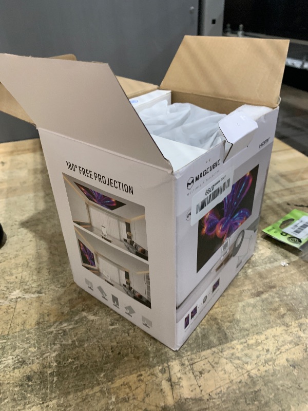 Photo 1 of ?Electric Focus?Magcubic Mini Projector 4K Support, Portable Projector with WiFi 6 and Bluetooth 5.4, Smart Proyector, 5W Soundbase Speaker, 180° Rotation for Home Theater HY300 Ultra