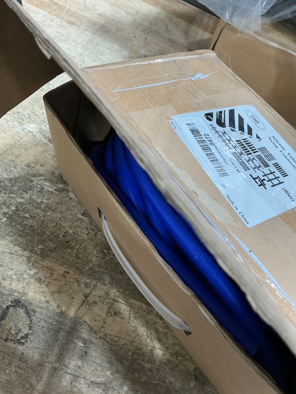 Photo 1 of 1/8" 5/32" 3/16" 1/4" 5/16" 3/8" High Performance Automotive Silicone Vacuum Tubing Hose line Kit 6PCS 5FT with 115PCS Nylon Vacuum Connectors (Blue)