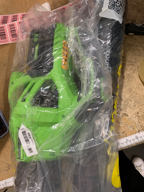 Photo 1 of ***ONLY 1 BATTERY NO CHARGER*** Leaf Blower Cordless with 4.0Ah Battery and Charger, 780CFM 260MPH Electric Blower with 2 Speeds, 20V Handheld Leaf Cleaner for Lawn Care,                   Blowing Leaves, Dust, Snow, Gravel for Patio, Yard, Green