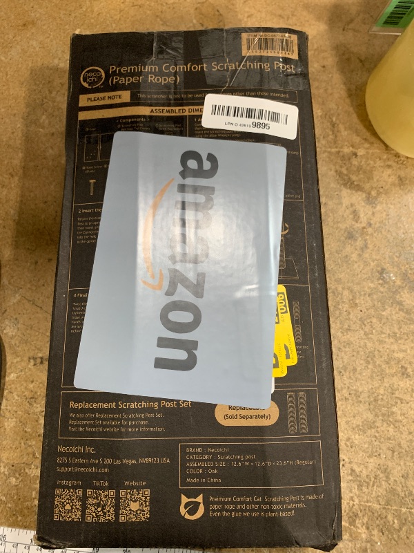 Photo 1 of ***MISSING HARDWARE***Necoichi 23.6” Tall Cat Scratching Post Kitten Scratcher Paper Rope Scratch Posts Trees with Hanging for Indoor Cats (23.6 inches for Kitty, Regular, Oak)