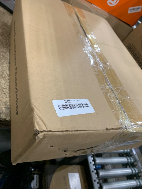 Photo 1 of 17" Farmhouse Wood Chandelier, (4-Light, 17-Inch), Rustic Dining Room Light Fixtures Over Table, Adjustable Hanging Light Fixture for Kitchen, Living Room, Foyer, Entryway