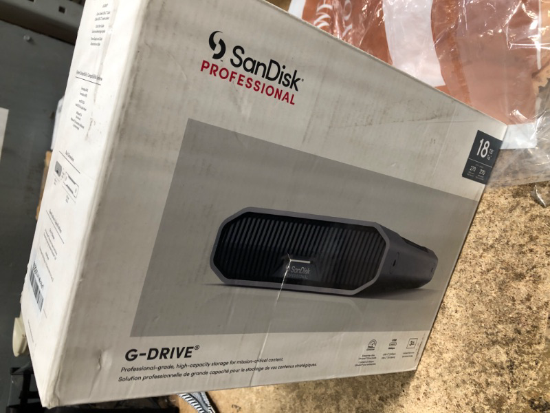 Photo 1 of (see all images) SanDisk Professional 18TB G-Drive Enterprise-Class External Desktop Hard Drive - 7200RPM Ultrastar HDD Inside