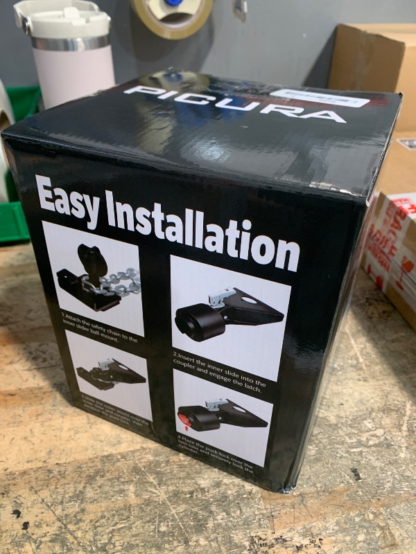 Photo 1 of 2025 Upgraded Trailer Hitch Locks Fits 2 5/16 Inch Coupler, Heavy Duty Trailer Lock, Anti-Theft Trailer Coupler Lock for RV, Trailer, Boat, Pickup with Keys (Red)