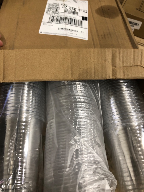 Photo 1 of 100 Pack 12 oz Clear Plastic Cups with Strawless-Sip-Lids, Disposable Cups Plastic Iced Coffee Cups, To Go Cups with Sip Through Lids for Smoothie, Milkshake, Cold Drinks for Party, Wedding, Event