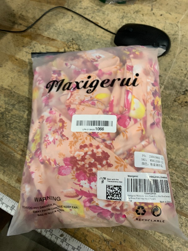 Photo 1 of **PICTURE FOR REFERENCE**GRACE KARIN Women's 2025 Summer Floral Boho Dress Square Neck Strapped Swing A Line Sundress Beach Long Maxi OutfitsPink Yellow M