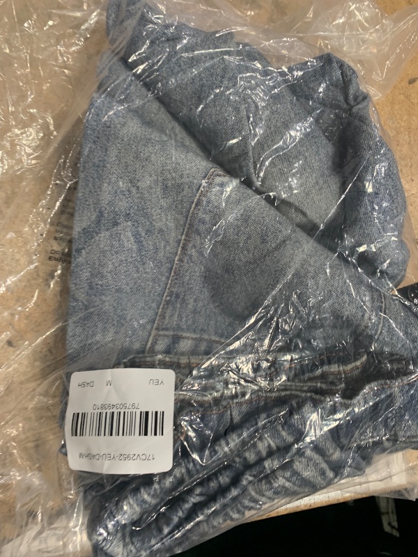 Photo 1 of [BLANKNYC] Womens French Terry Distressed Printed Denim Jogger, Comfortable & Stylish Pants, Yes Please, Medium, Blue