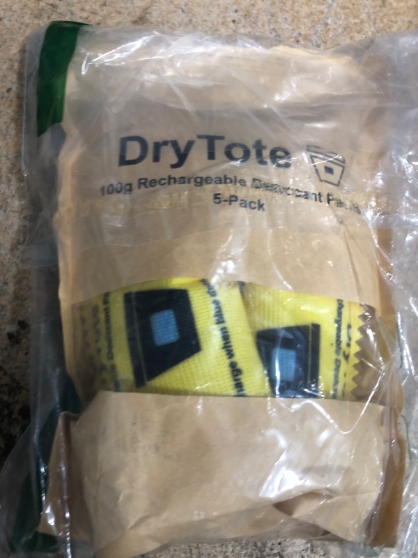 Photo 1 of 100g Rechargeable Desiccant Pack of 5 - Moisture Absorbing Bag - Silica Gel Desiccant Dehumidifier for Storage Bins and Totes