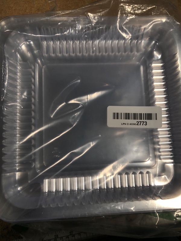 Photo 1 of (35 Pack) 8x8 Square Aluminum Baking Cake Pans with Clear Plastic Lids - Foil Pans with Lids - Disposable Food Containers Great for Cooking, Heating, Storing, Prepping Food