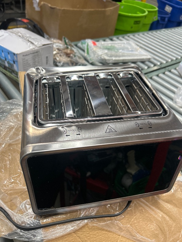 Photo 1 of *** SEE THE PHOTOS AND NOTES ****Yabano 4-Slice Toaster with Smart Touch Control, 6 Shade Levels & 6 Bread Settings, Extra Wide Slot for Bagels/English Muffins, Compact Design with Removable Crumb Tray
