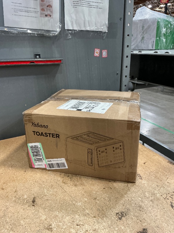 Photo 1 of *** SEE THE PHOTOS AND NOTES ****Yabano 4-Slice Toaster with Smart Touch Control, 6 Shade Levels & 6 Bread Settings, Extra Wide Slot for Bagels/English Muffins, Compact Design with Removable Crumb Tray