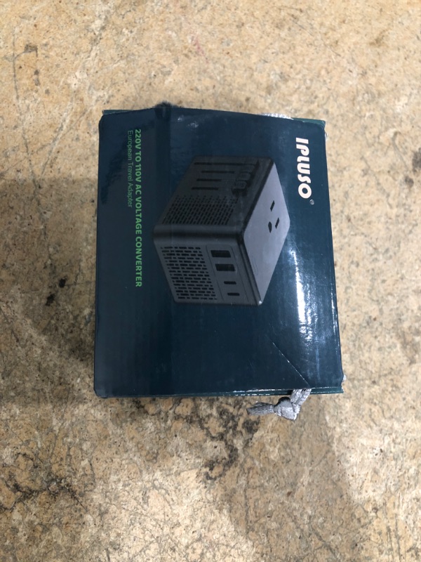 Photo 1 of 220V to 110V Voltage Converter US to Europe for Hair Dryer with Fast Charging 2 USB A 2 USB C, Power Converter Adapter Combo International Adapter A C G I (Black)