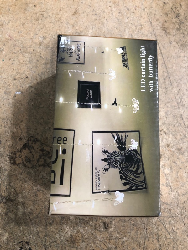 Photo 1 of 120 LED 20FT Butterfly Curtain Fairy Lights USB Pluged - 8 Modes Starry Twinkle Icicle String Lights with Remote Timer Waterproof for Kids Bedroom Christmas Wedding Party Dorm(Multicolor2)