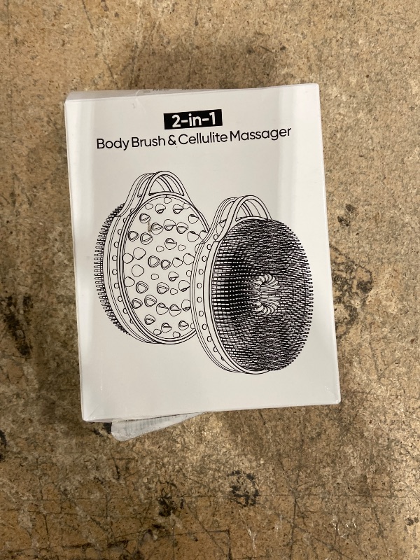 Photo 1 of 2 in 1 Silicone Body Scrubber, Anti Cellulite Massage Scrubber, Exfoliating Shower Brush for Men & Women, Removes Dead Skin, Reduces Cellulite, Improves Circulation, Fast Dry, Non Slip (1PC, Black)