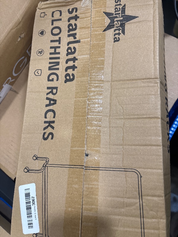 Photo 1 of (missing pieces) STARLATTA Rolling Clothing Racks for Hanging Clothes, Garment Rack for Clothes to Hang, Metal Portable