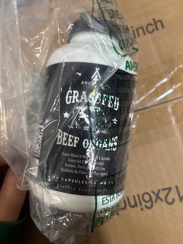 Photo 1 of *** EXP 07/2028***Ancestral Supplements Grass Fed Beef Organ Supplement, Supports Whole Body Wellness with Proprietary Blend of Liver, Heart, Kidney, Pancreas, Spleen, Freeze-Dried Beef, Non-GMO, 180 Capsules