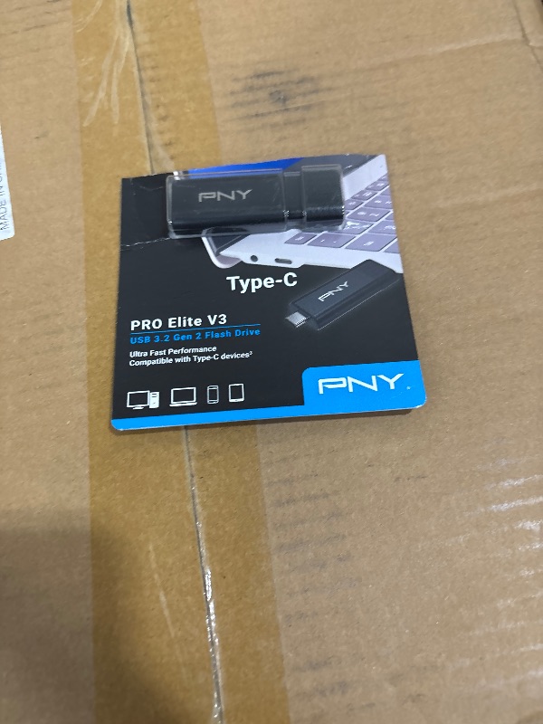 Photo 1 of 256GB PNY PRO Elite V3™ Type-C USB 3.2 Gen 2 Flash Drive – Up to 1000MB/s Read, Up to 800MB/s Write, Extreme Performance for Professional Data Storage and Transfers, Premium Metal Design, USB-C