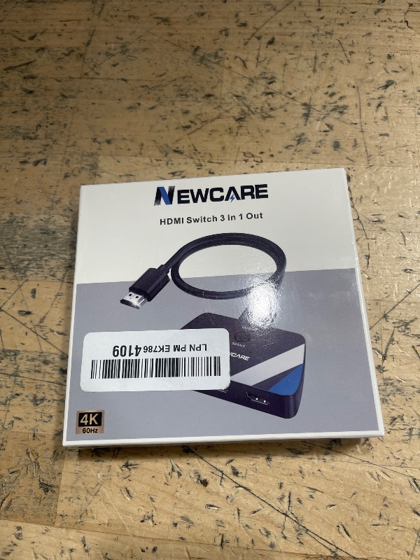 Photo 1 of [Upgrade] HDMI Switch 3 in 1 Out, 4K@60Hz HDMI 2.0 Switch Splitter with 2.6FT Long HDMI Cable, 3-Port HDMI Switcher Selector, Supports 4K 30Hz 3D 1080P HDCP2.2 for PS5 Xbox DVD Player Fire Stick PC