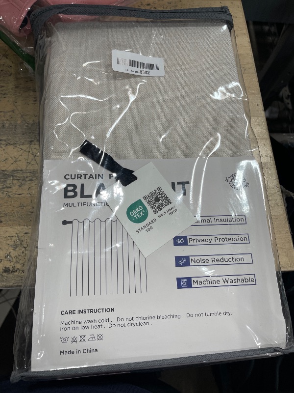 Photo 1 of 100% Blackout Shield Linen Blackout Curtains for Bedroom 108 Inches Long, Back Tab/Rod Pocket Living Room Drapes, Thermal Insulated Blackout Curtains 2 Panels Set, 50" W x 108" L,Cream
