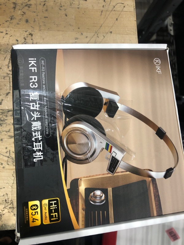 Photo 1 of iKF R3 Classic Retro Bluetooth Headphones, Foldable Lightweight Wireless Headset,Vintage, Volume Control,60 Hours Playback, Noise Isolation, with Microphone, Throwback 80s 90s Design(Slivery)