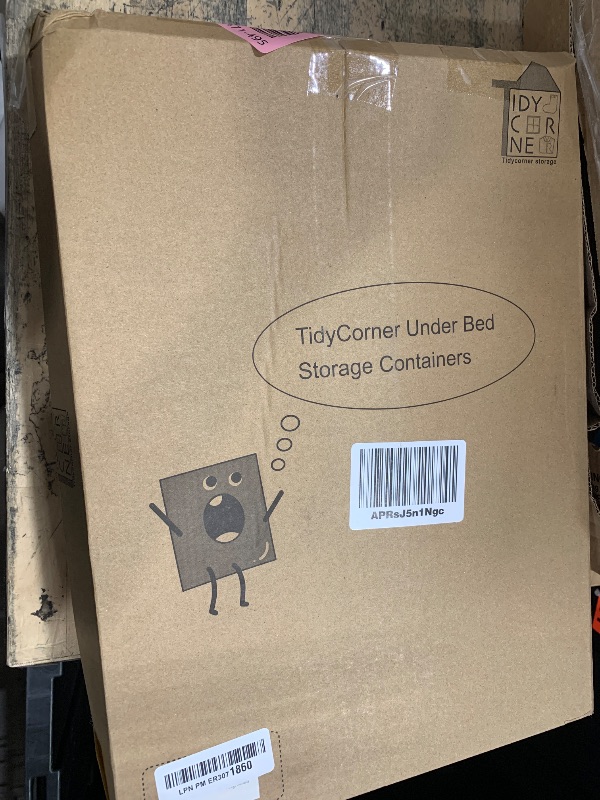 Photo 1 of TidyCorner 2-Pack Under Bed Storage Containers, 6 Inches Tall Underbed Clothes Storage Organizer Bin with Sturdy Sidewalls/Bottom, Underbed Storage Bins 2 Storage Thin Bins